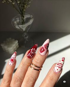 Christmas Sweater Nails, Nail Designs Valentines, Nail Polishes