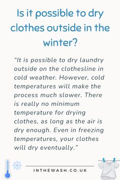 Drying Clothes Outside During Winter in the UK Drying Clothes Outside, Indoor Drying, Laundry Drying, Washing Powder, Cold Temperature