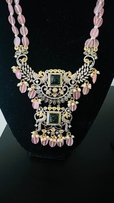 Beautiful Victorian Jewellery, Perfect for Grand Events like Weddings ✨All our products are of Premium Quality  and is Handcrafted with Love ✨ ✨✨Always 100% satisfaction Guaranteed on all our products ✨✨ ✨✨Ready to ship from North Carolina and Free US Standard Shipping✨✨ With Love Always, Victorian Jewellery, South Indian Jewellery, Love Always, Pink Beads, Victorian Jewelry, Indian Jewellery, Indian Jewelry, Necklace Set