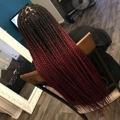 Burgundy Ombre Knotless Braids, Blonde Box Braids Hairstyles, Hairstyles Kenya, Braid Cornrows, Burgundy Box Braids, Feedin Braids, Crown Braids, Weave Hairstyles Braided