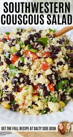 Healthy Couscous Recipes, Vegan Couscous Recipes, Recipe With Black Beans, Salad With Black Beans, Making Couscous, Black Beans And Corn