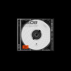 the cd cover for 360 is shown in black and white, with an orange tag on it