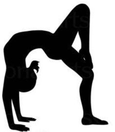 the silhouette of a person doing a handstand