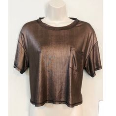 Nwot Lightweight Metallic Gold Wild Fable Top. Sz Xs Metallic Cropped Tops For Spring, Metallic Stretch Casual Tops, Wild Fable, Metallic Gold, Gold Metal, Womens Tops, Women's Top, Gold, Women Shopping