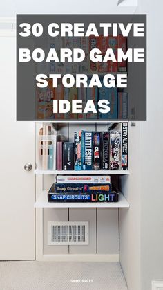 board game storage Game Storage Closet, Board Game Storage Cabinet, Board Game Storage Ideas, Game Storage Ideas, College Party Games, Board Game Shelf, Game Shelf, Rummy Card Game, Drinking Board Games