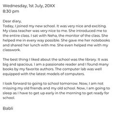 an email from the teacher to her son who is in his school uniform and he has been