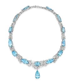 Boodles Platinum, Diamond and Aquamarine A Family Journey Geneva Necklace | Harrods US Luxury Blue Jewelry With Polished Finish, Luxury Diamond-cut Blue Topaz Necklace, Boodles Necklace, Tom Ford Shoes, The Bling Ring, Fendi Kids, Ford Accessories, Buying An Engagement Ring, Beautiful Cities