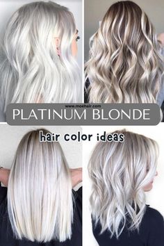 Flaunt your freshly colored hair with the newest range of platinum blonde hair color ideas. Time for a change that turns head. Toning Formulas, Brighten Gray Hair, Hair Color Ideas Trending, Platinum Blonde Hair Color Ideas, Silvery Blonde, Gray Hair With Lowlights, Gray Blending, Gray Highlights