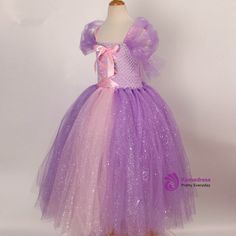 Children Masquerade Ball Gowns For Kids Halloween Birthday Party Birthday Party Photoshoot, Purple Princess Dress, Kids Halloween Birthday Party, Ball Gowns For Kids, Gowns For Kids, Tulle Decorations, Masquerade Ball Gowns, Purple Princess, Princess Tutu Dress