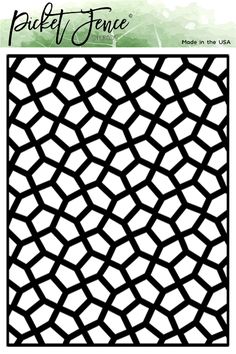 the crafter's workshop pattern stencil is shown in black and white