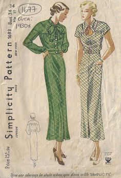 two women's dresses, one in green and the other in white with buttons