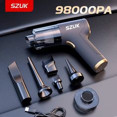 the new szuk 9000pa hair dryer is on display with other accessories