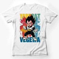 Vegeta Yardrat T-Shirt, Dragon Ball Z Inspired, Anime Fan Gift, Bold Graphic Tee Female T-Shirt Custom graphic T-Shirt.Customize your color White Pop Culture T-shirt With Front Print, Funny White T-shirt With Character Print, White Anime Print Fandom T-shirt, White Anime Print Top Pop Culture, White Shirt With Character Print For Fans, White Shirt With Sublimation Print In Pop Culture Style, White Pop Culture Shirt With Sublimation Print, White Pop Culture Crew Neck T-shirt, White Anime Print Pop Culture T-shirt