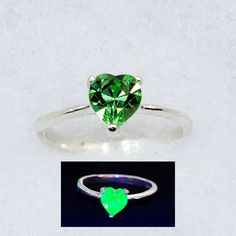 Sterling Heart Uranium Glass Ring Dainty Green Solitaire 925 Silver | eBay Classic Green Heart Cut Rings, Elegant Green Heart Sterling Silver Ring, Elegant Green Sterling Silver Heart Ring, Silver Heart-shaped May Birthstone Ring, Green Sterling Silver Heart Cut Rings, Green Heart Cut Sterling Silver Rings, Green Sterling Silver Heart-shaped Ring, Sterling Silver Heart Rings With Emerald, Green Heart-shaped Sterling Silver Ring