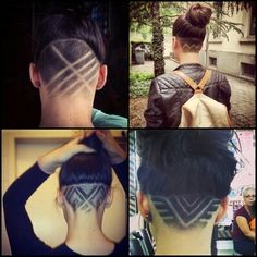 i'd do a smaller amount than all of these Shaved Hair, Love Hair, Undercut, Hair Dos, Hair Designs