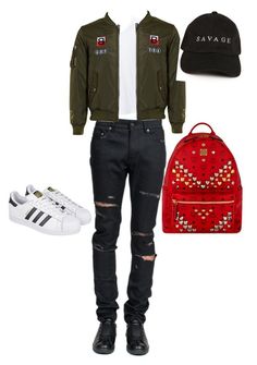 "Untitled #9" by angelika-rogers on Polyvore featuring Yves Saint Laurent, Topman, adidas, MCM, men's fashion and menswear Motorcycle Jacket, Yves Saint Laurent, Men's Fashion, Saint Laurent, Adidas