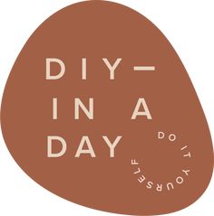 the words diy - in - a - day written on a brown egg