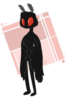 an image of a cartoon character with red eyes and feathers on it's head