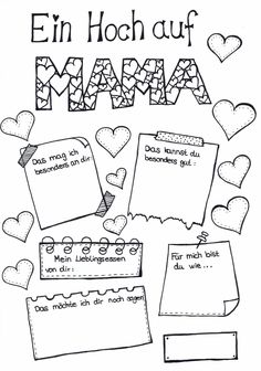 an adult coloring page with hearts and the words,'i love you mama '