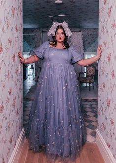 Plus Size Moon Dress, Lilac Dress Plus Size, Plus Size Princess Dress, Fairy Masquerade, Black Women Business Attire, Fall Festival Outfit, Wendy Dress, Organza Material, Fashion Bible