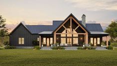 106-1353: Home Exterior Photograph-Rear View Lake Home Ideas House Plans, Farmhouse On Hill, Mid Size House Plans, Cottage Ranch Style Homes, Hunting Cabin Floor Plans, Single Story Cabin Floor Plans, House Build Layout, 3 Bedroom Lake House Floor Plans, Colorado House Plans