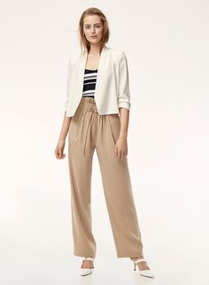 Babaton MACAULEY BLAZER SHORT | Aritzia Versatile Spring Formal Blazer, Spring V-neck Blazer For Business Casual, Versatile Formal Spring Blazer, Versatile Formal Blazer For Spring, Elegant Open Front Blazer For Fall, Elegant Open Front Office Blazer, Tailored Chic Blazer For Daywear, Elegant Open Front Blazer For Office, Elegant Open Front Workwear Blazer