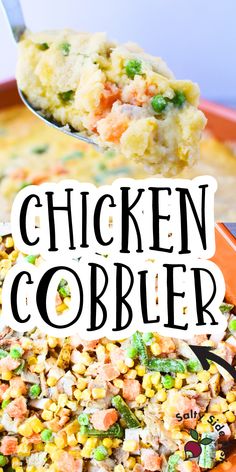 chicken cobbler recipe Chicken Cobbler Recipe, Chicken Cobbler, Beef Cubed Steak, Baked Casserole, Cobbler Recipe, Easy Comfort Food