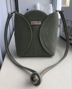 the purse is made out of knitted material