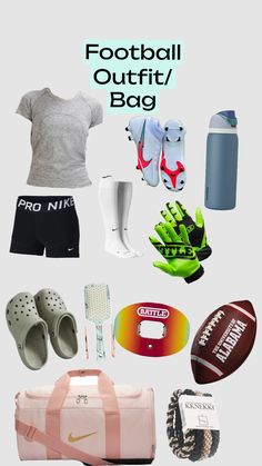 Girls Flag Football Outfits, Football Workouts Training, Track Uniforms, Football Motivation, Football Flag, Female Football Player, Football Bag