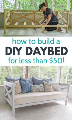 how to build a diy daybed for less than $ 50 with pictures and instructions