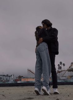 Boardwalk date beach date matching shoes couple inspo couple poses dates beach rides roller coaster overcast Date Inspo, Boardwalk Beach, Couple Inspo, Date Idea, Beach Date, Beach Boardwalk, Couples Photography, Photo Sessions, Normcore