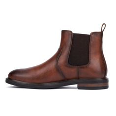 Indulge in timeless sophistication with our Ryder Chelsea boots, embodying effortless style and versatility. The classic silhouette, coupled with elastic side panels for easy on and off, ensures both comfort and elegance. Crafted with meticulous attention to detail, these boots add a touch of refinement to any ensemble, seamlessly blending with both casual and more formal attire. Step confidently through your day knowing Ryder Chelsea boots combine timeless charm with modern convenience, making Fitted Brown Chelsea Boots For Business, Classic Brown Chelsea Boots For Winter, Formal Winter Moc Toe Chelsea Boots, Elegant Brown Chelsea Boots For Winter, Fitted Casual Chelsea Boots For Business, Casual Fitted Chelsea Boots For Business, Classic Goodyear Welted Chelsea Boots For Winter, Brown Chelsea Boots For Business In Winter, Fitted Brown Chelsea Boots For Work