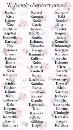 an image of the names of people in different languages on a white background with pink flowers