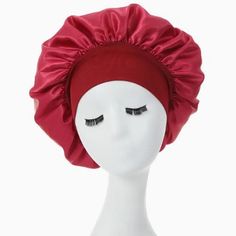 Give Yourself An Edge In The Fight With The Morning Frizzies With This Wine Red Satiny Sleep Cap From Linda Clay Fashions. Add Your Favorite Leave-In Conditioner To Add Moisturizing To The Mix. Women Satin Bonnet For Sleeping ~ Skin Care Routine ~ Bubble Bath ~ Hair Protection ~ Spa Day, Curly Hair ~ Wine Red Night Cap One Size Fits Most Woman Owned Dacron/Spandex Imported #Nightcaps #Satinbonnets #Sleepcap #Womanowned #Satincap Sleep Hairstyles, Night Hairstyles, Satin Bonnet, Hair Bonnet, Shower Caps, Hair Cover, Anti Frizz, Night Cap, Dr Closet