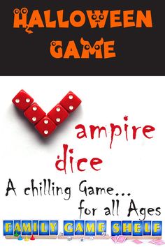 halloween game with dices on the front and back cover for children's games