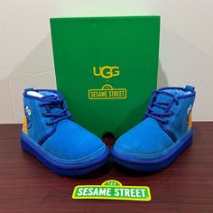 Brand - Ugg X Sesame Street Boot Model - Neumel 2 Sku - 1127434k Character- Cookie Monster Condition- Brand New Color - Blue Age - Pre-School Sizes Available; Pre-School 2 Elyseen Jinwoo, Blue Uggs, Pink Ugg Boots, Girl Uggs, Girls Ugg Boots, Chestnut Boots, Chestnut Uggs, Pink Uggs