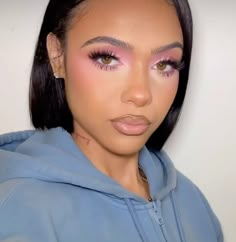 Lavender Makeup Looks Prom, Simple Pink Makeup Looks, Simple Pink Makeup, Lavender Makeup Looks, Light Pink Makeup, Makeup Looks Prom, Pink Makeup Looks, Pink Eyeshadow Looks, Pink Makeup Look