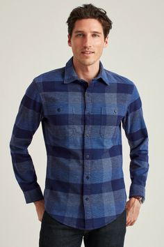 Stretch Flannel Shirt | Bonobos Plaid Cotton Tops With Patch Pockets, Cotton Flannel Shirt With Patch Pockets, Plaid Button-up Top With Welt Pockets, Flannel Workwear Tops With Pockets, Flannel Button-up Top With Pockets, Gray Plaid Shirt, Grey Plaid, Flannel Fabric, Grey Fabric