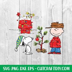 snoopy and his christmas tree svg file