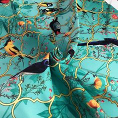 Turquoise Birds Floral Moroccan Fabric by the Meter,Traditional Fabric,Home Decor Furniture Upholstery Fabric USAGE It is used in home decoration as upholstery as Chairs, armchairs, sofas, couches, stools, benches or cushions,pillow covers, runner, Table cloth, babynest, curtain, and bags,others.. - Material: % 100 POLYESTER - Width is about 143 cm - Length :by the meter  - Weight: 300-350 gr/m2  - Manufacturing: High Quality Digital Printed on MICROFIBER fabric - Country of Origin: Turkey Instruction manual: Washable in normal program at 30-40 degrees Make the ironing by the reverse of the fabric Do not use bleaching agents such as bleach during washing PAYMENT : You can make payments by VISA,MASTERCARDS by ETSY app. If you want to make payment as bank transfer then  You will get an email Placemat Table Setting, Moroccan Fabric, Fabric Home Decor, Runner Table, Traditional Fabric, Digital Print Fabric, Furniture Upholstery, Chairs Armchairs, Printed Fabric