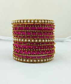 Silk Thread Bangles Design, Silk Bangles, Thread Bangles Design, Bangles Diy, Indian Bridal Jewelry Sets, Silk Jewelry, Washing Hands