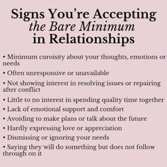 Bare Minimum Relationship List, In Relationship, Bare Minimum, Relationship Psychology, Getting To Know Someone, Healthy Relationship Tips