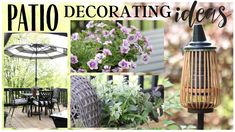 an image of patio decorating with flowers and plants on the deck or in the back yard