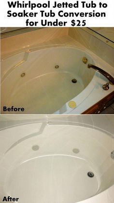 the before and after pictures of a bathtub