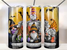 Halloween Gnomes Tumbler-Drinkware-Stay Foxy Boutique, Florissant, Missouri Gnome Tumbler, Halloween Gnome, Tumbler Sublimation Designs, Thank You For Purchasing, Reusable Straw, Editing Software, Insulated Tumblers, Image Editing, Email Address