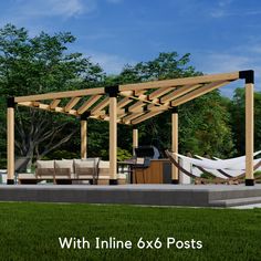 6550 - 6x6 Frame Wooden Pergola Wood Pergola Kits, Roof Rafters, Diy Pergola Kits, Wall Mounted Pergola, Free Standing Pergola, Corner Pergola, Attached Pergola, Privacy Wall, Steel Pergola