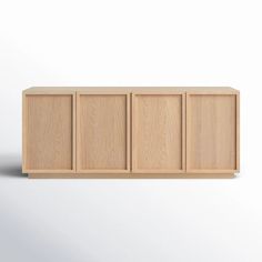 the sideboard is made out of wood and has four doors on each side,