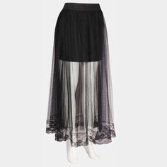 Long Mesh Tulle Skirt With Mini Underskirt. Color : Black Measures: 22" Hip Unstretched Laid Flat 40" Long Toulle 16" Long Mini Skirt Waist 22" Unstretched, Laid Flat. Material : 100% Polyester Tulle Skirt Long, Long Tulle Skirt, Tulle Long Skirt, Tulle Maxi Skirt, Overlay Skirt, Sheer Skirt, Mesh Skirt, Gothic Dress, Black Maxi