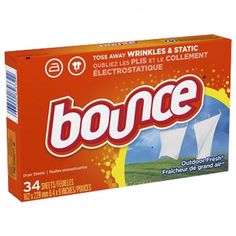 bounce laundry wipes, 24 count box