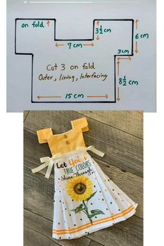 the instructions for how to make a sunflower dress